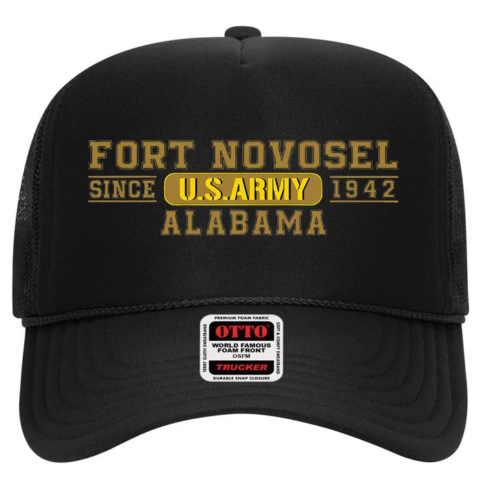 Fort Novosel Ft Novosel Alabama Al Home Of Army Aviation High Crown Mesh Trucker Hat