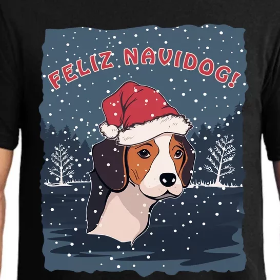 Feliz Navidog Funny Beagle Christmas Gift Pajama Set