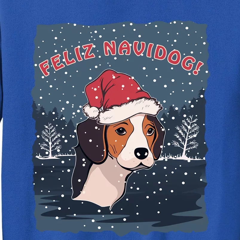 Feliz Navidog Funny Beagle Christmas Gift Tall Sweatshirt