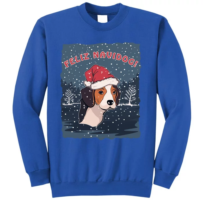 Feliz Navidog Funny Beagle Christmas Gift Tall Sweatshirt