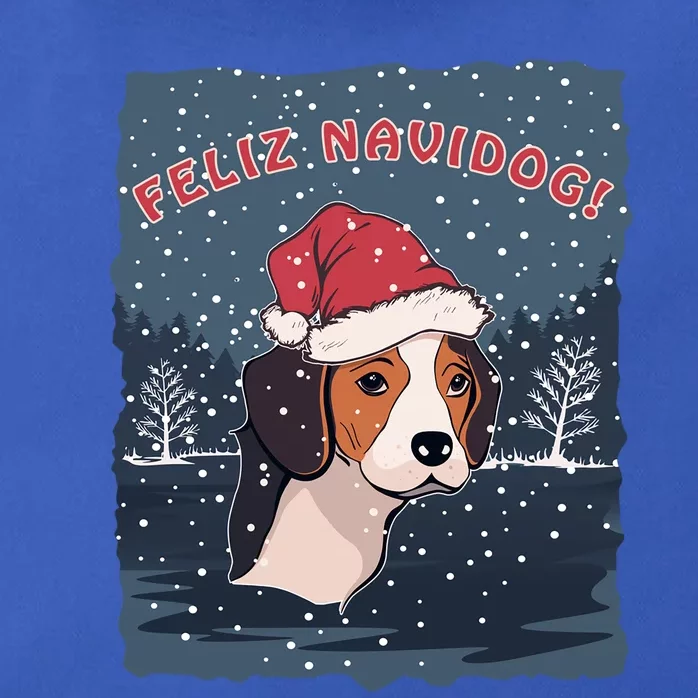 Feliz Navidog Funny Beagle Christmas Gift Zip Tote Bag