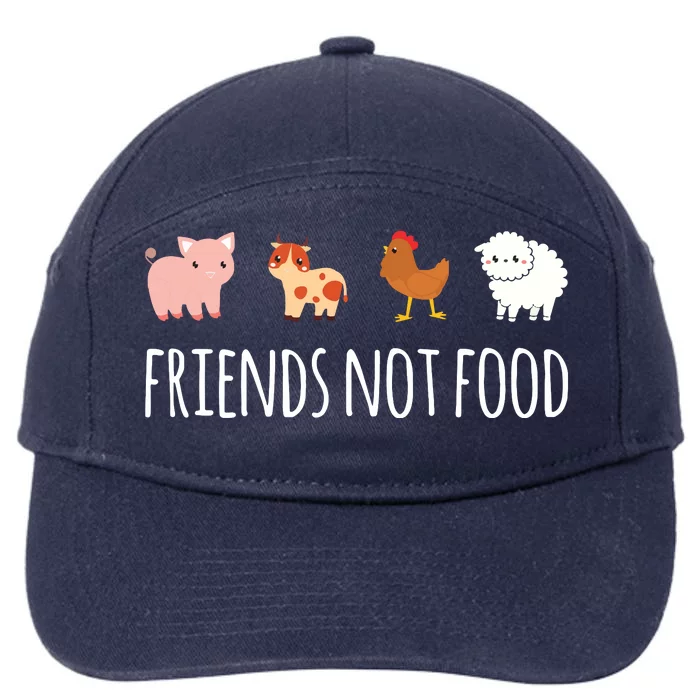 Friends Not Food Vegetarian Vegan 7-Panel Snapback Hat