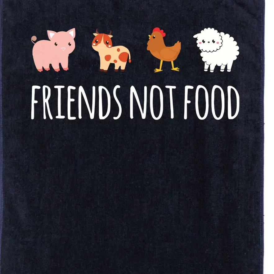 Friends Not Food Vegetarian Vegan Platinum Collection Golf Towel