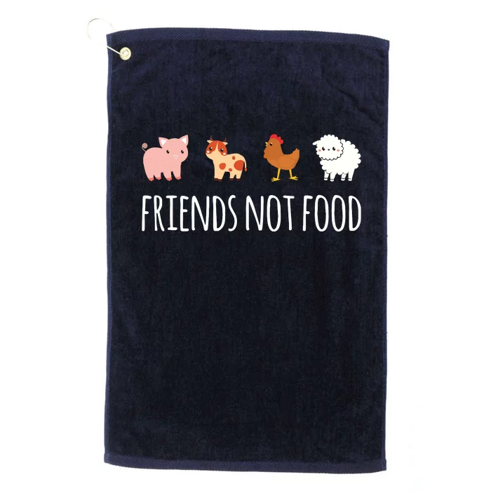 Friends Not Food Vegetarian Vegan Platinum Collection Golf Towel