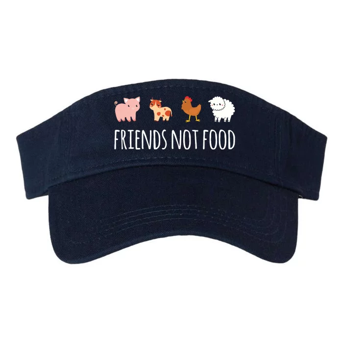 Friends Not Food Vegetarian Vegan Valucap Bio-Washed Visor