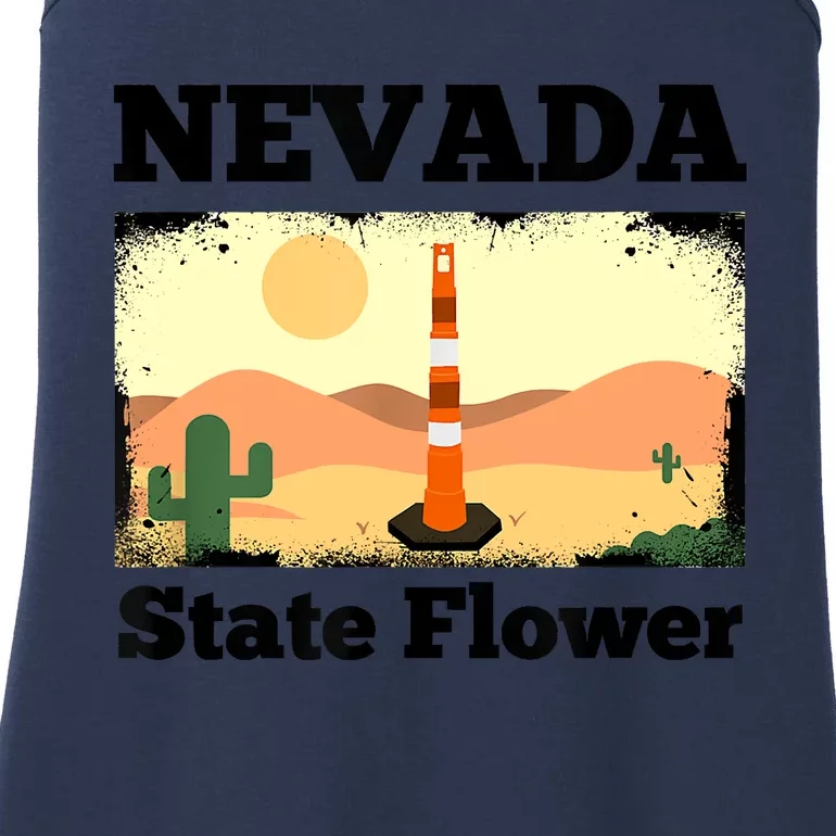 Funny Nevada Flower Construction Cone Ladies Essential Tank