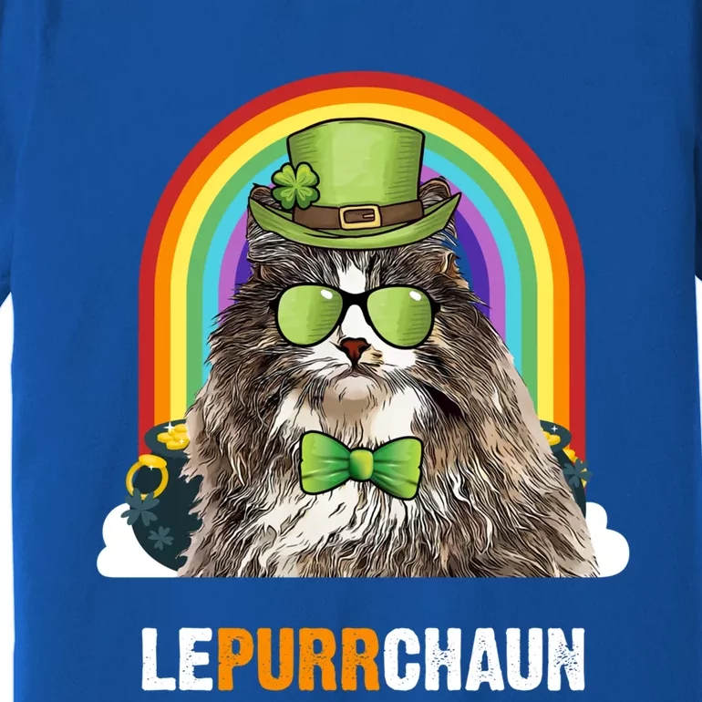 Funny Norwegian Forest Cat Lepurrchaun St Patricks Day Gift Premium T-Shirt