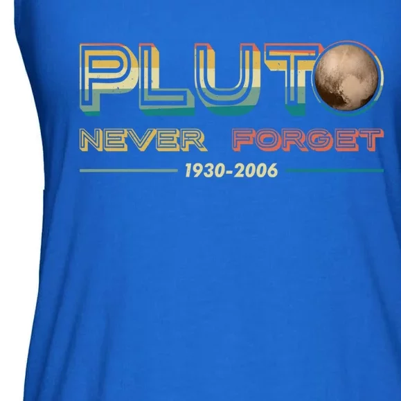 Funny Never Forget Pluto Planet Astronomy Astronomer Vintage Gift Ladies Essential Flowy Tank