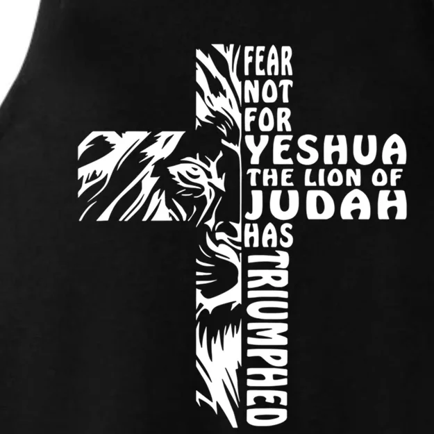 Fear Not For Yeshua The Lion Of Judah Has Triumphed Gift Ladies Tri-Blend Wicking Tank