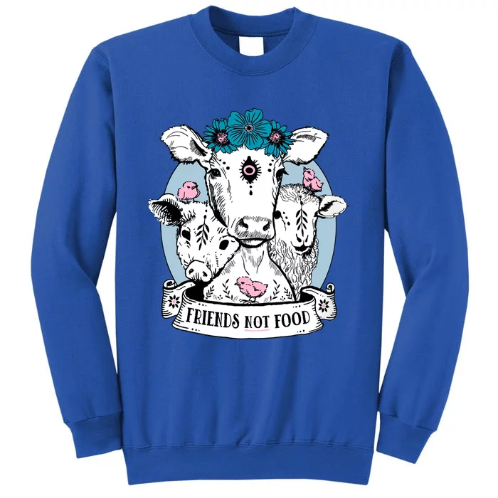 Friends Not Food Vegetarian Vegan Goat Animal Liberation Great Gift Tall Sweatshirt