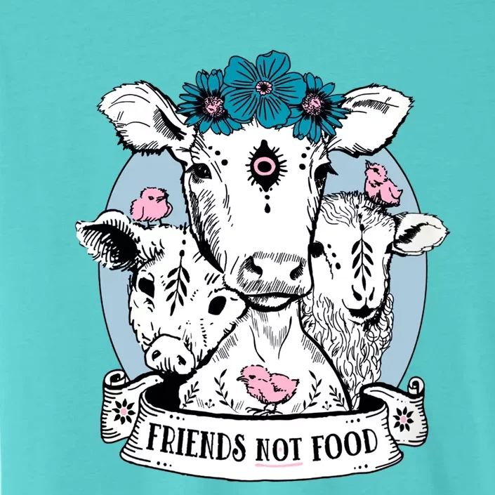 Friends Not Food Vegetarian Vegan Goat Animal Liberation Great Gift ChromaSoft Performance T-Shirt