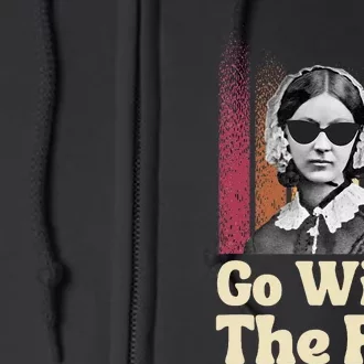 Florence Nightingale Go With The Flo Funny Nurse Full Zip Hoodie