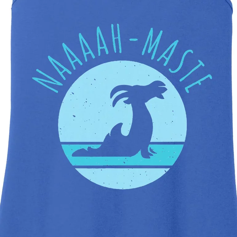 Funny Naaaahmaste Goat Yoga Namaste Ladies Essential Tank