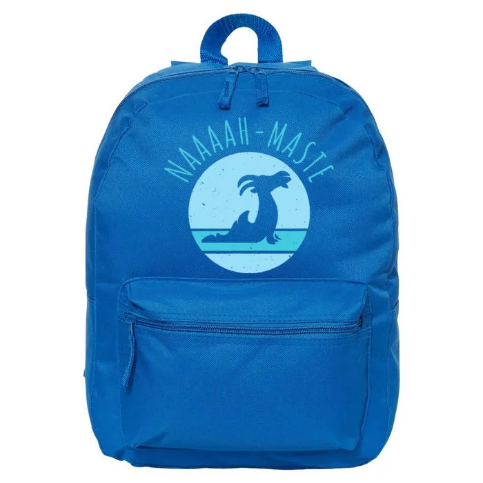 Funny Naaaahmaste Goat Yoga Namaste 16 in Basic Backpack