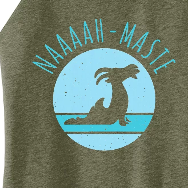 Funny Naaaahmaste Goat Yoga Namaste Women’s Perfect Tri Rocker Tank