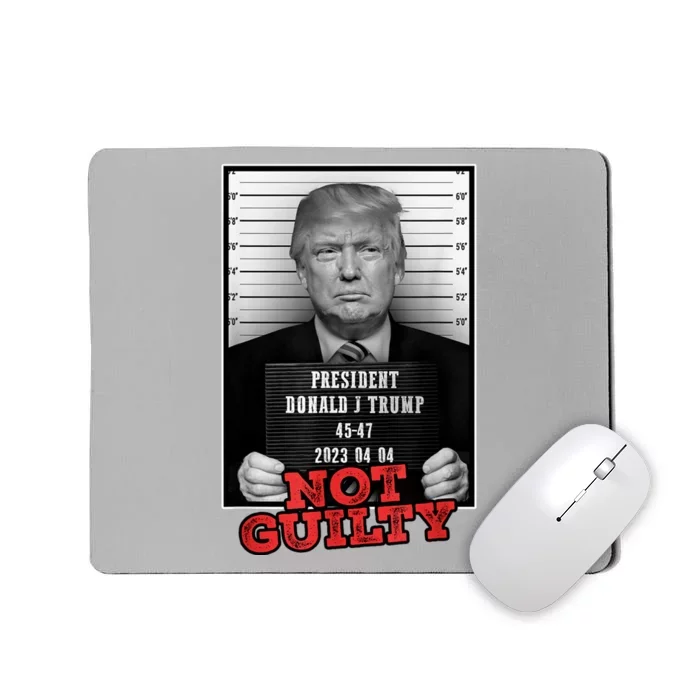 Funny Not Guilty Donald Trump Mug Shot Mousepad