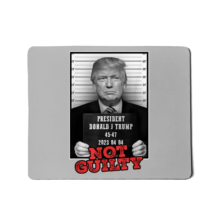 Funny Not Guilty Donald Trump Mug Shot Mousepad