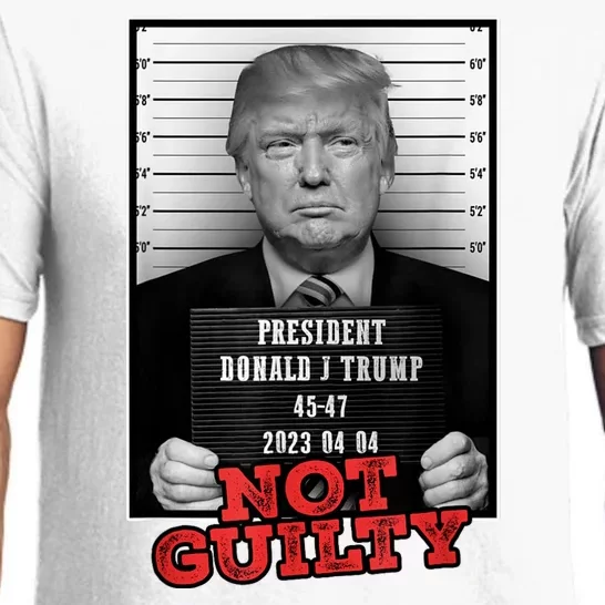 Funny Not Guilty Donald Trump Mug Shot Pajama Set