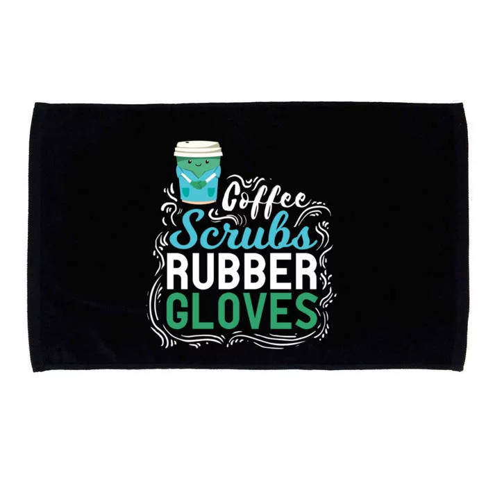 Funny Nurse Gift Coffe Scrubs Rubber Gloves Gift Microfiber Hand Towel