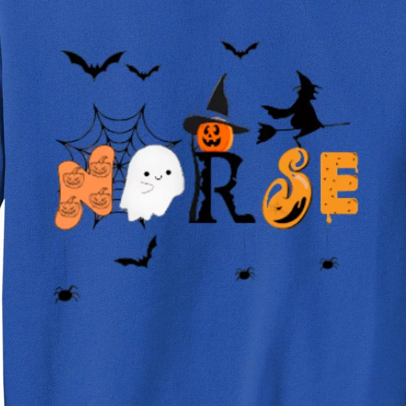 Funny Nurse Ghost For Halloween Quote Design Halloween Gift Tall Sweatshirt