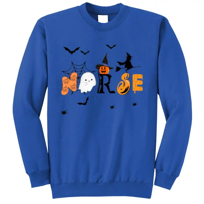 Funny Nurse Ghost For Halloween Quote Design Halloween Gift Tall Sweatshirt