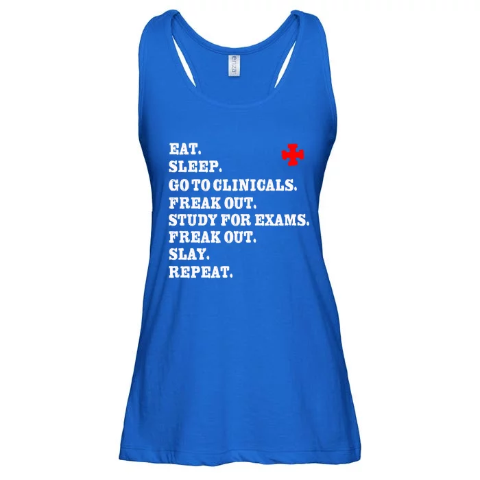 Funny Nurse Gift Slay Rn Lpn Clinicals Nursing School Gift Ladies Essential Flowy Tank