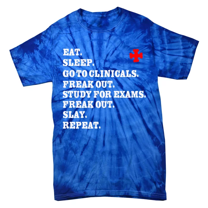 Funny Nurse Gift Slay Rn Lpn Clinicals Nursing School Gift Tie-Dye T-Shirt