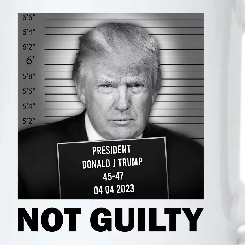 Funny Not Guilty Trump Mug Shot Black Color Changing Mug