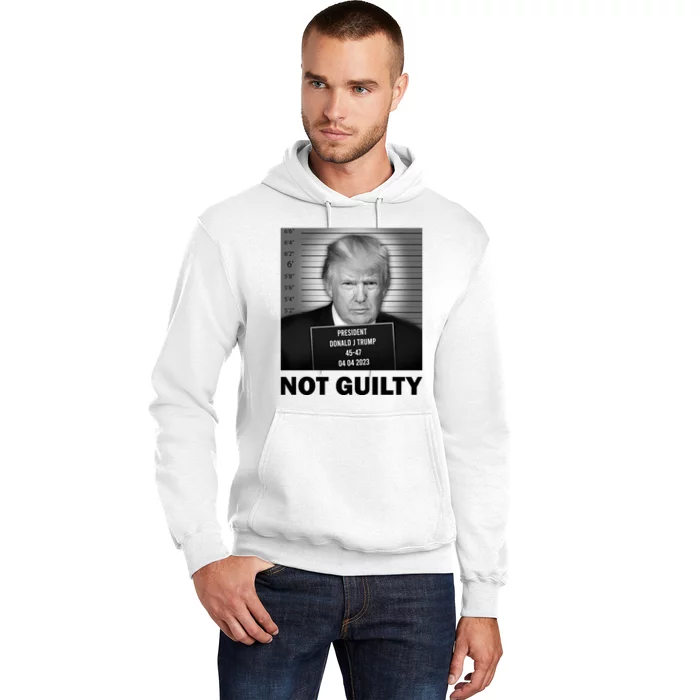 Funny Not Guilty Trump Mug Shot Hoodie