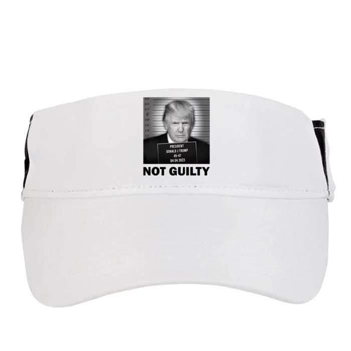 Funny Not Guilty Trump Mug Shot Adult Drive Performance Visor