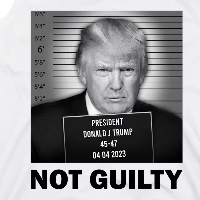 Funny Not Guilty Trump Mug Shot Tank Top