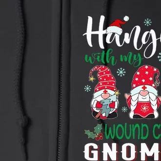 Festive Nurse Gnome Christmas Hat Wound Care Gift Full Zip Hoodie