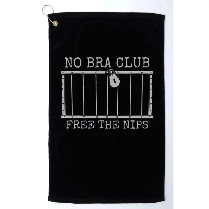 Feminist Not Guilty Free The Nips Funny No Bra Club Platinum Collection Golf Towel