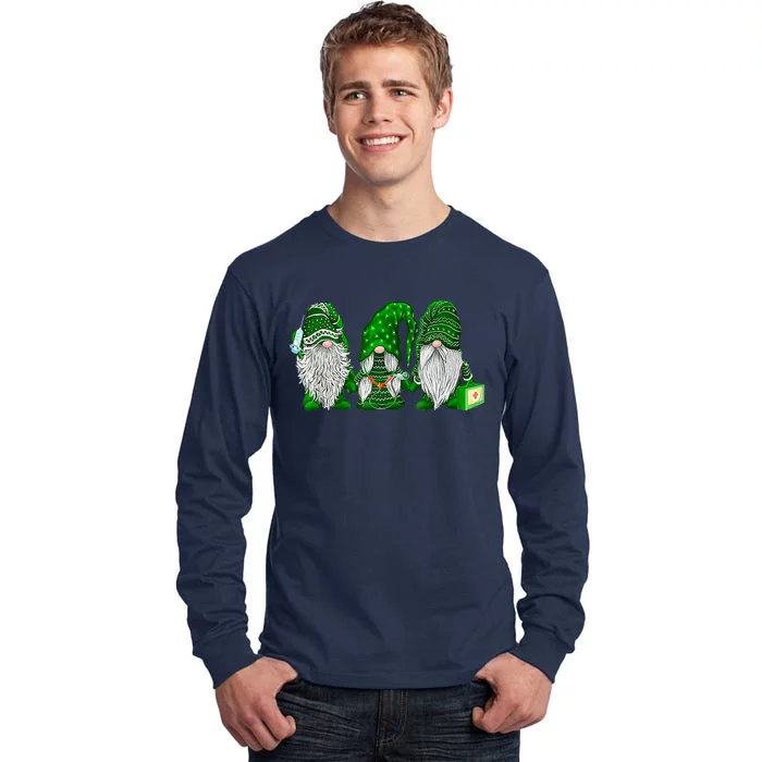 Funny Nurse Gnomes St Patrick's Day Tee Nursing Lover Tall Long Sleeve T-Shirt