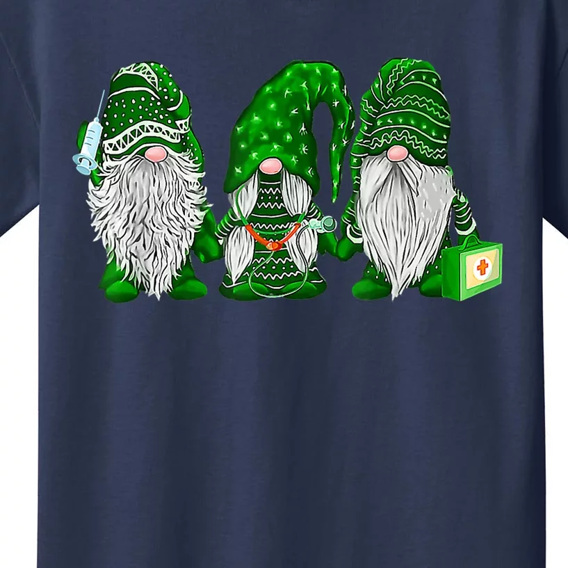 Funny Nurse Gnomes St Patrick's Day Tee Nursing Lover Kids T-Shirt