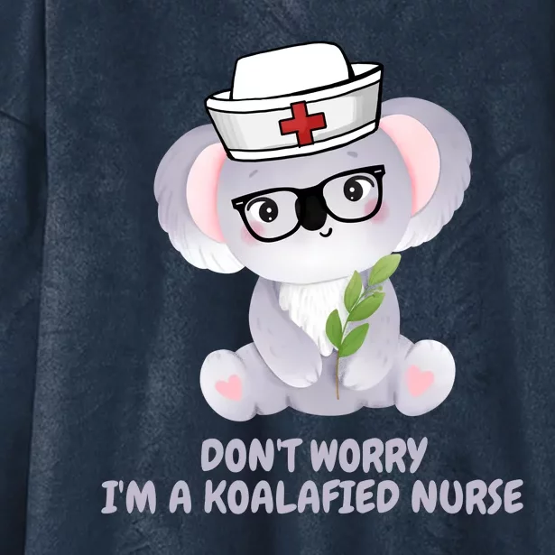 Funny Nurse Gifts, Koala Koalafied Nursing Qualified Hooded Wearable Blanket