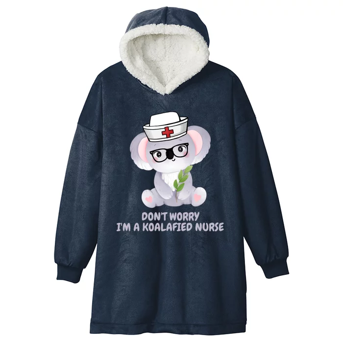 Funny Nurse Gifts, Koala Koalafied Nursing Qualified Hooded Wearable Blanket