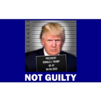 Funny Not Guilty Donald Trump Mug Shot Bumper Sticker