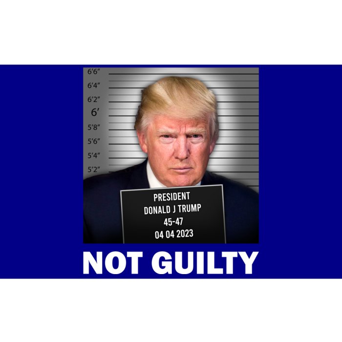 Funny Not Guilty Donald Trump Mug Shot Bumper Sticker