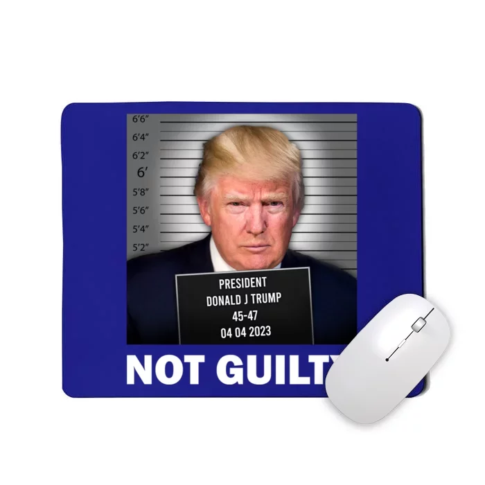 Funny Not Guilty Donald Trump Mug Shot Mousepad