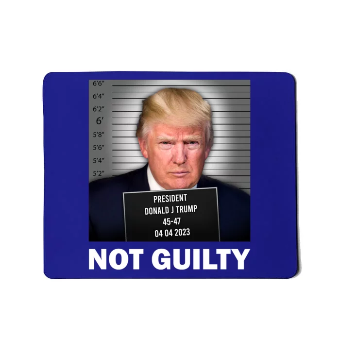 Funny Not Guilty Donald Trump Mug Shot Mousepad