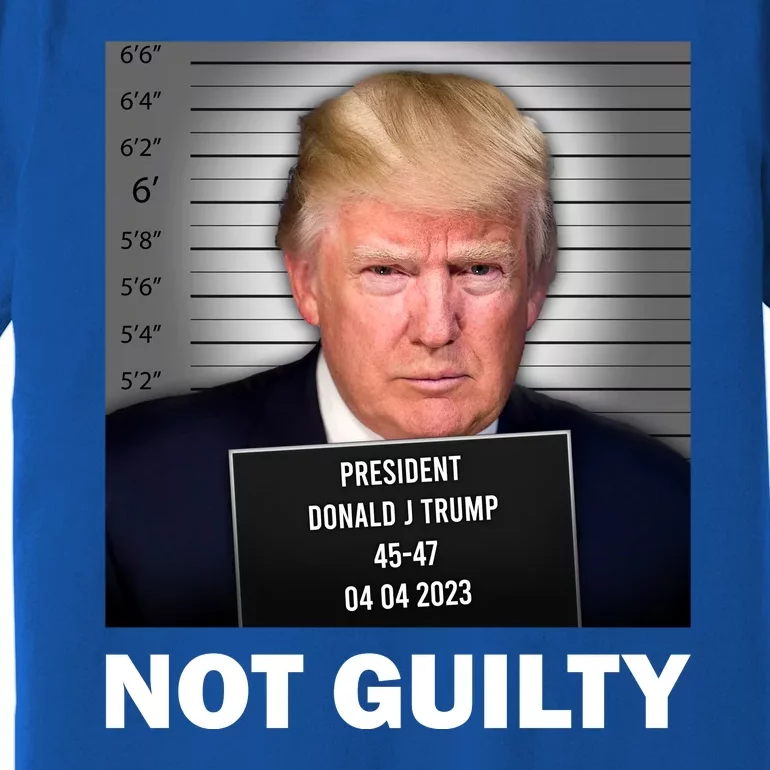 Funny Not Guilty Donald Trump Mug Shot Premium T-Shirt