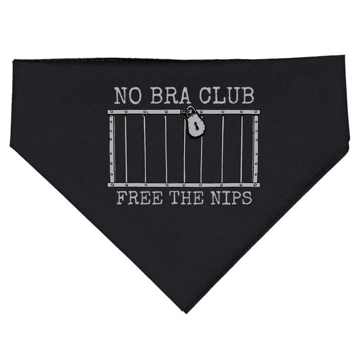 Feminist Not Guilty Free The Nips No Bra Club USA-Made Doggie Bandana