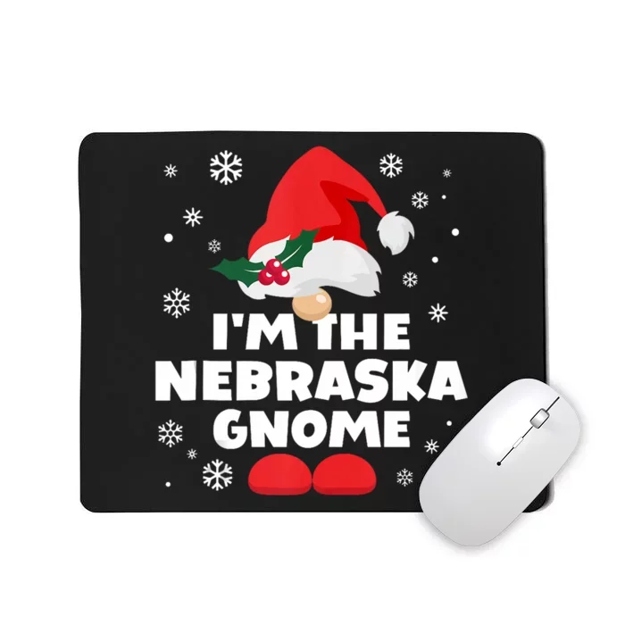 Funny Nebraska Gnome Family Matching Group Happy Christmas Mousepad