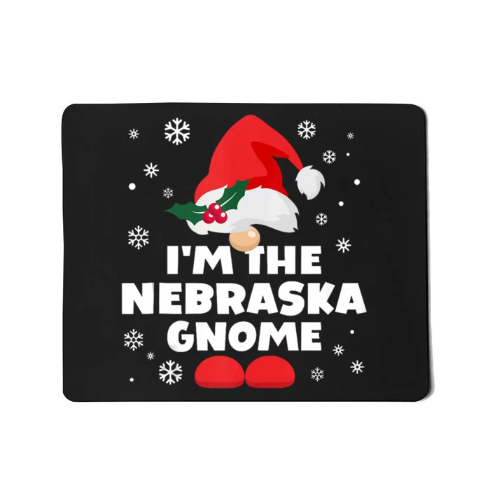 Funny Nebraska Gnome Family Matching Group Happy Christmas Mousepad