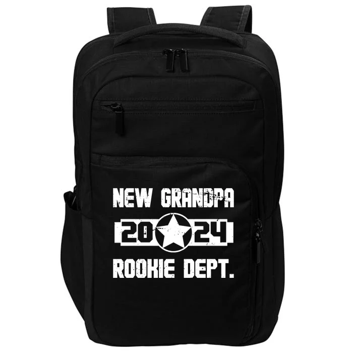 Funny New Grandpa Rookie Dept 2024 Impact Tech Backpack