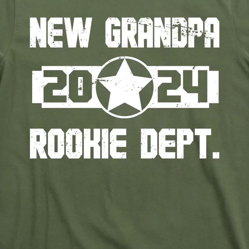 Funny New Grandpa Rookie Dept 2024 T-Shirt