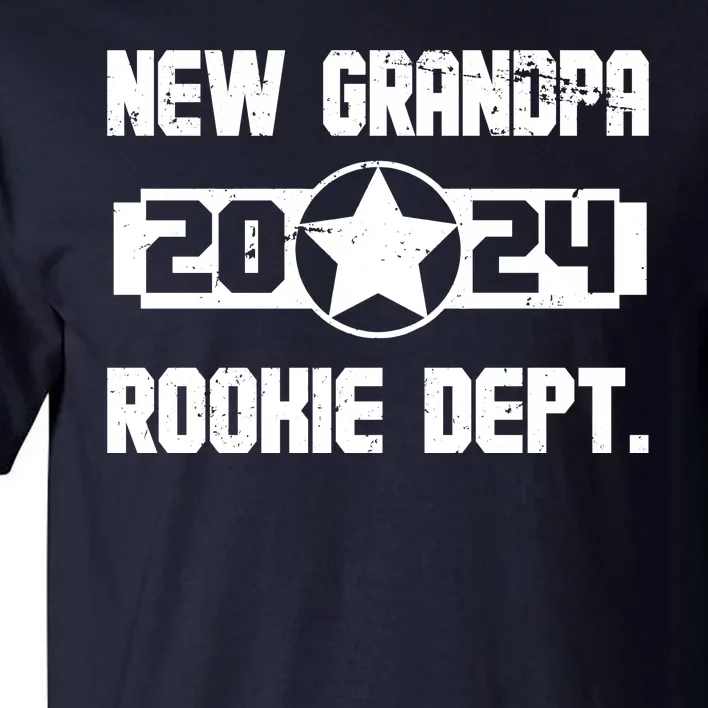 Funny New Grandpa Rookie Dept 2024 Tall T-Shirt