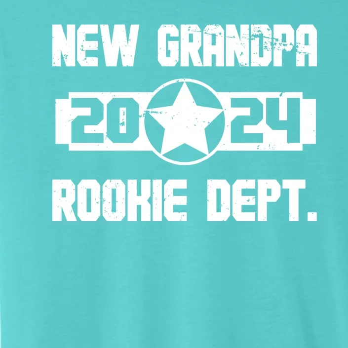 Funny New Grandpa Rookie Dept 2024 ChromaSoft Performance T-Shirt