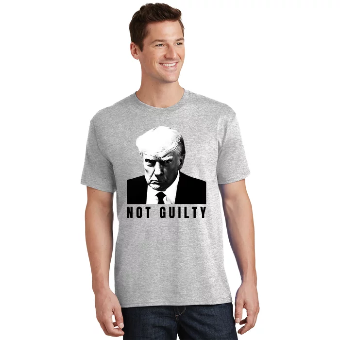 Funny Not Guilty Donald Trump Mug Shot T-Shirt